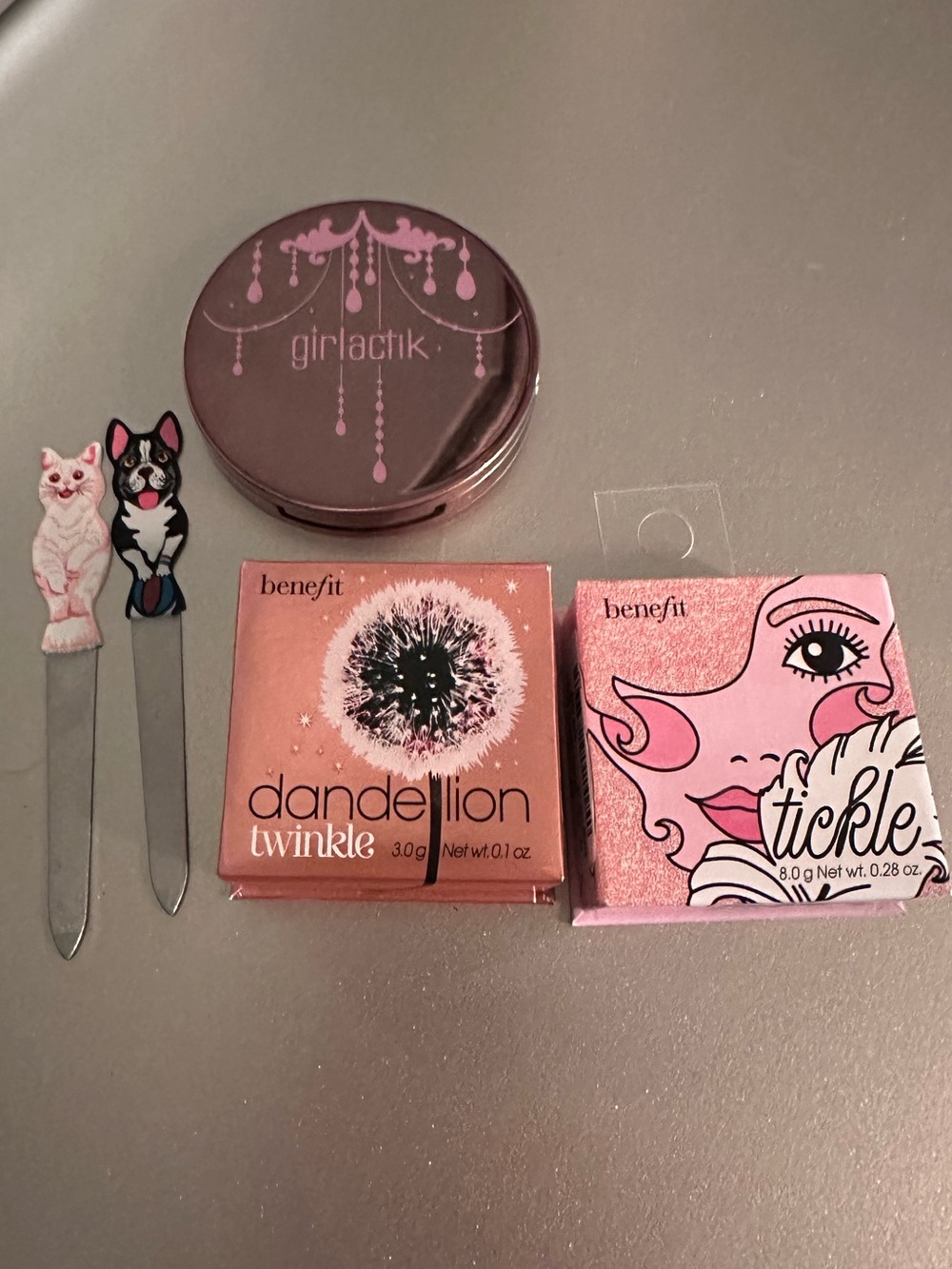 Lot of 5 Items-2 Benefit Cosmetics (highlighters) 1-Girlactic Powder-NEW